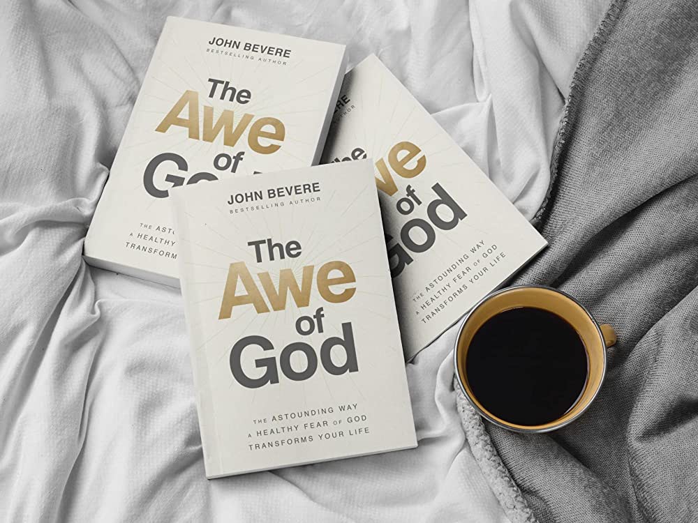 The Awe of God collection with coffee by John Bevere