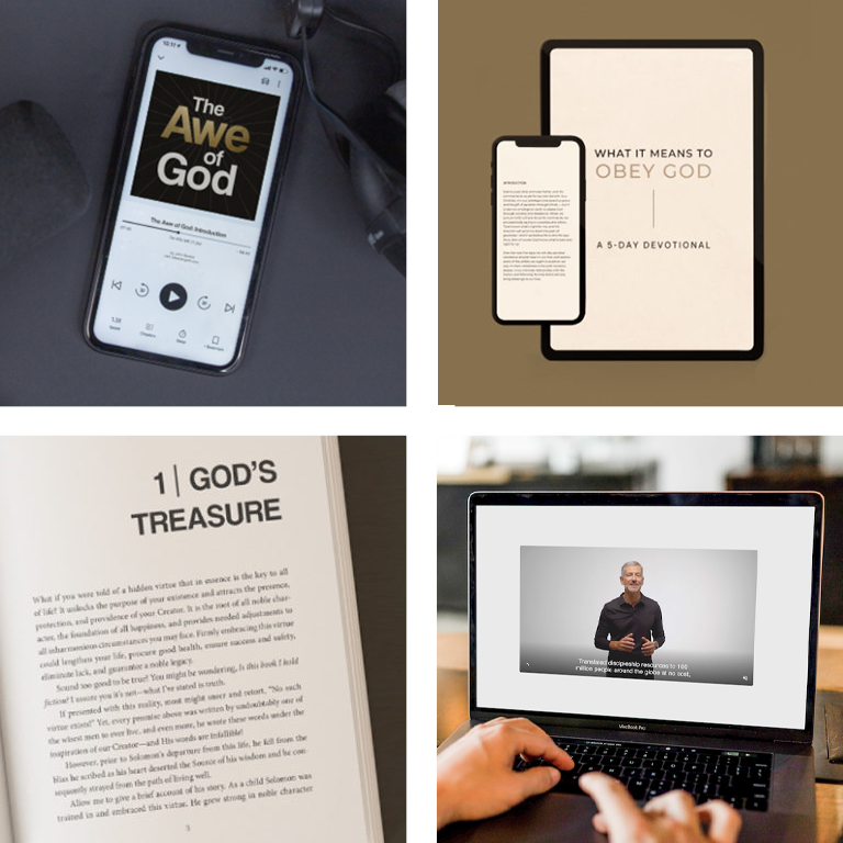 Awe of God Feature: Audiobook, devotional, book and study, video course